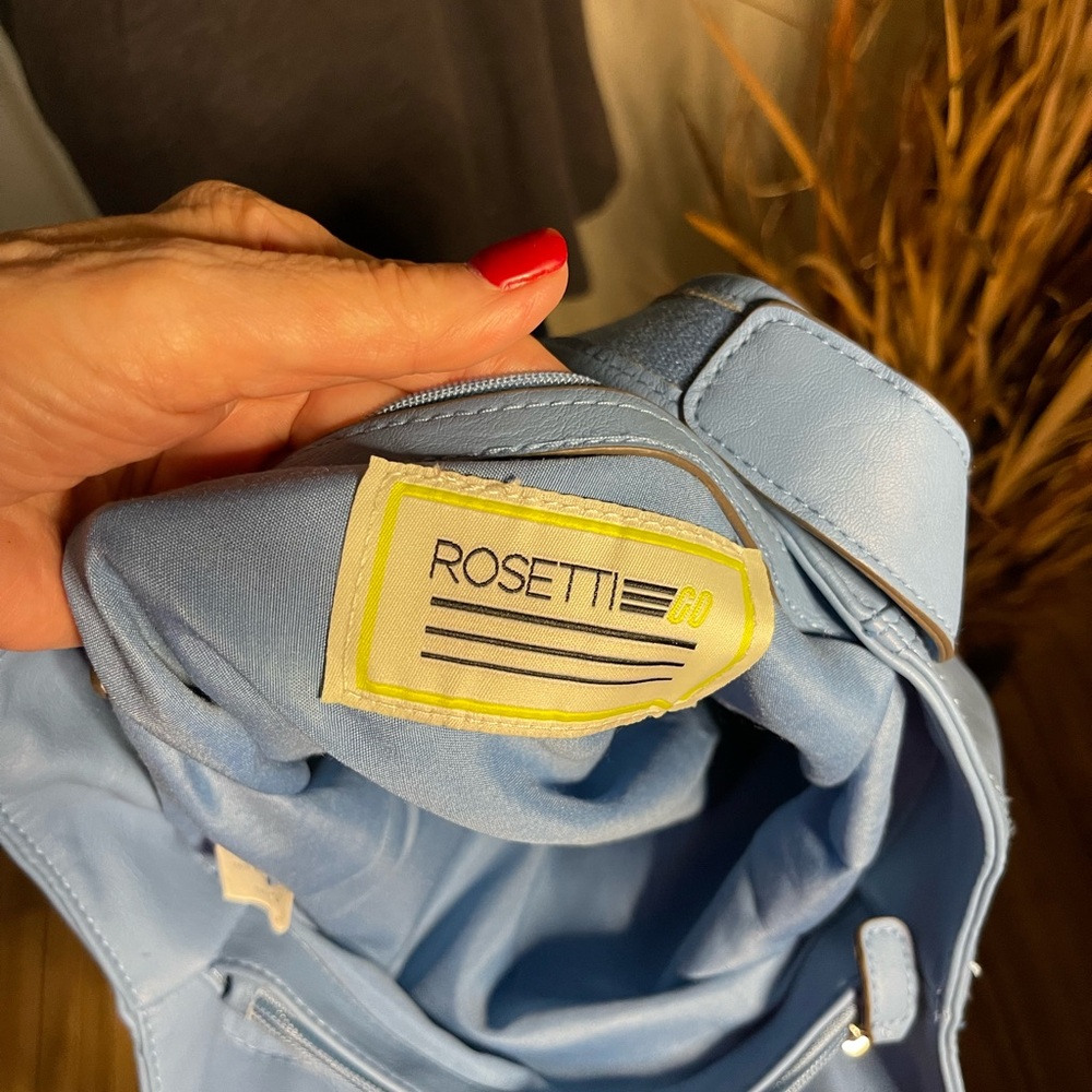 NWT women's Rossetti brand shoulder bag that is light blue in color - Picture 4 of 12
